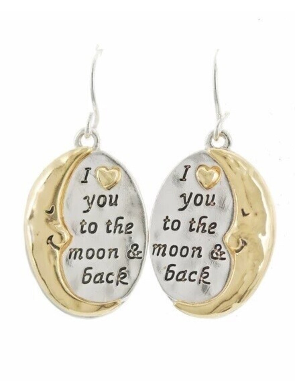 Beautiful I LOVE YOU TO THE MOON AND BACK EARRINGS